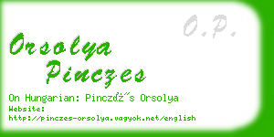 orsolya pinczes business card